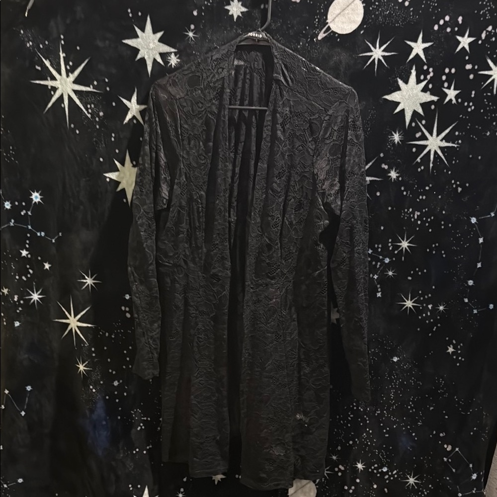 Elegant Black Lace Women's Sweater